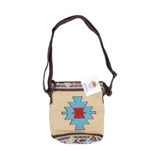 Raa Kha Brand South West Motif Woven Crossbody Handbag - NWT